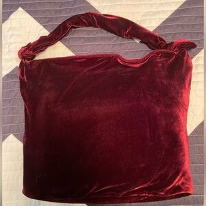 NWOT Bloomingdale’s Burgundy/Wine Velvet Purse